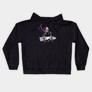 Skateboard Grim Reaper Kids Hoodie